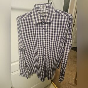 Express Men's Plaid Button-Down Shirt